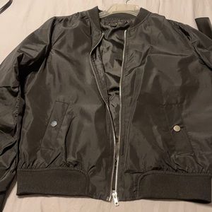 Black bomber jacket